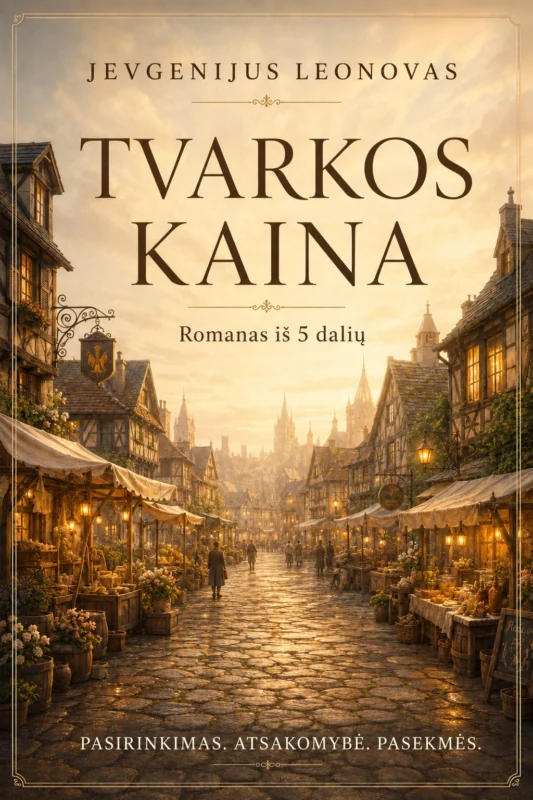 „Tvarkos kaina“ - filosofinis romanas apie pasirinkimą, atsakomybę, sprendimų kainą ir žmones, ant kurių pasaulis laikosi iki pat ribos.